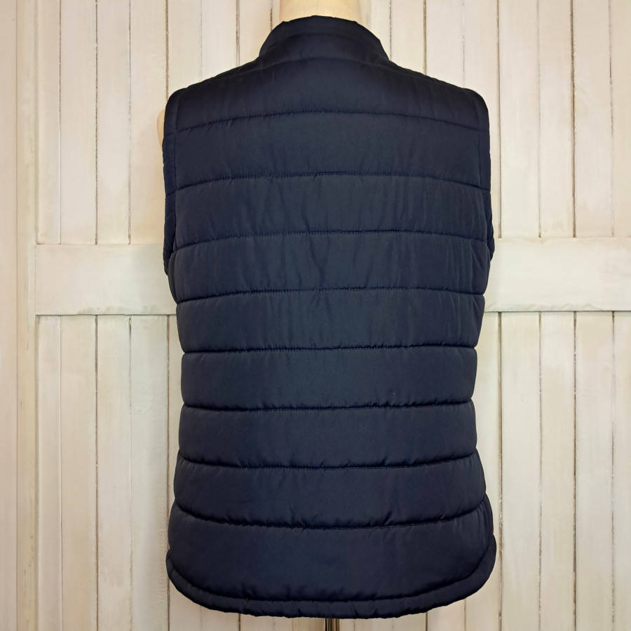 SENQU SLEEVELESS PUFFER JACKET/VEST/GILET - NAVY & PINK