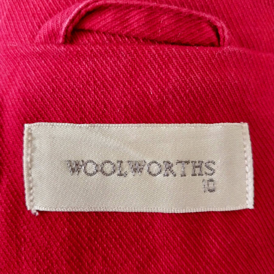 WOOLWORTHS SHORT TRENCH COAT - DEEP RICH RED