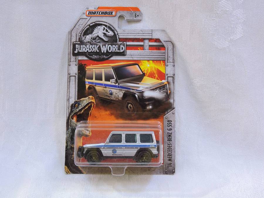 Matchbox MERCEDES BENZ G550  ( Jurassic World Silver ) Long Card  like Hot Wheels
