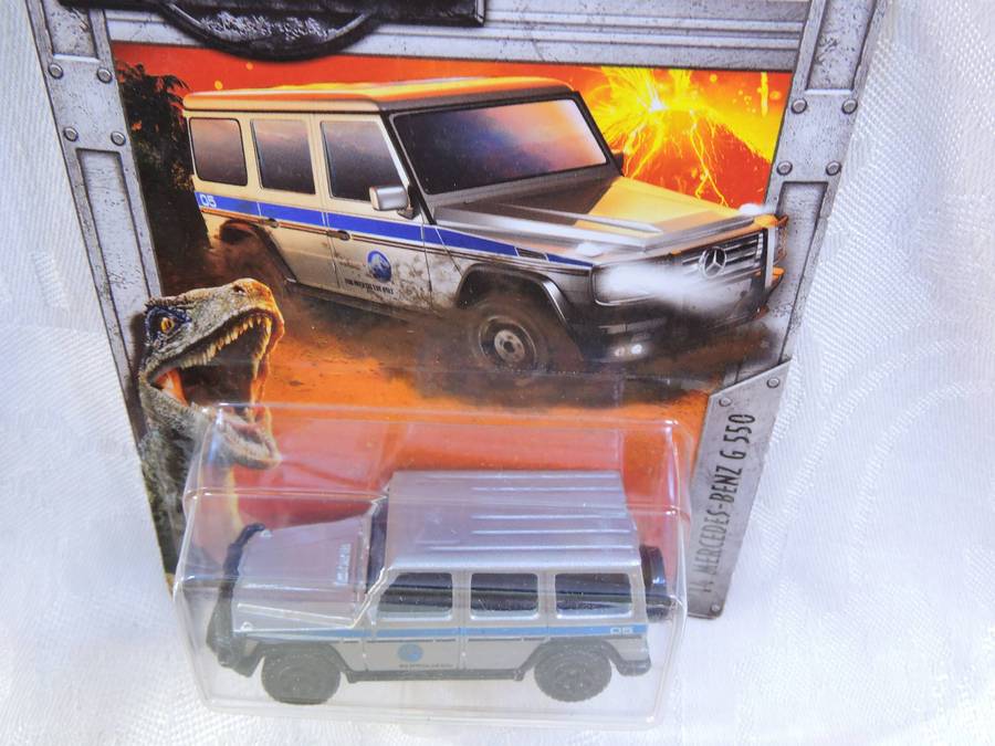 Matchbox MERCEDES BENZ G550  ( Jurassic World Silver ) Long Card  like Hot Wheels