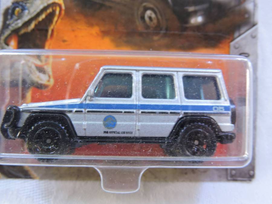 Matchbox MERCEDES BENZ G550  ( Jurassic World Silver ) Long Card  like Hot Wheels