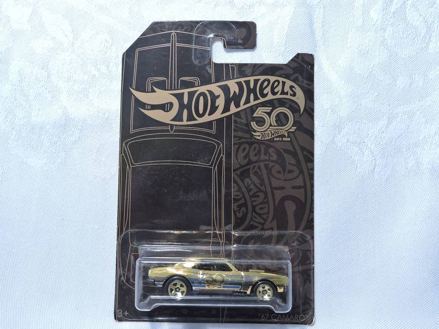 Hot Wheels 50th Anneversary Black & Gold Chevy Chevrolet Chase Car ( Gold ) Scarce & Hard to find.