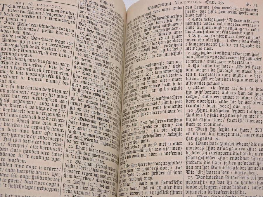 Dutch Bible Bijel Dated 1852 previously belonging to Jordaan Family