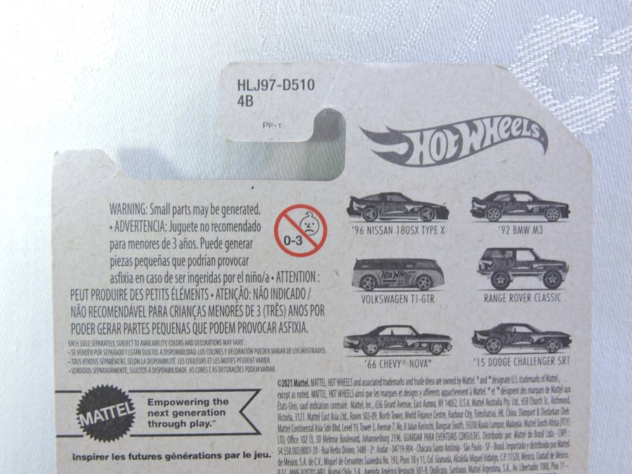 Hot Wheels BMW M3 Boxie Shape ( HW Black ) Long Card