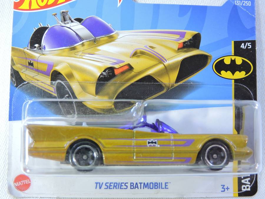 Hot Wheels TV Series Batmobile Batman ( Gold with purple windows )