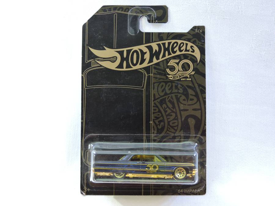 Hot Wheels CHEVY CHEVROLET 64 Impala ( Blue #50 )  Long Card