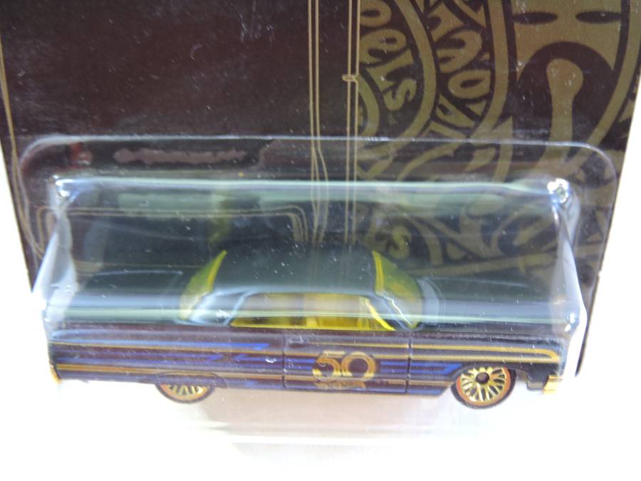 Hot Wheels CHEVY CHEVROLET 64 Impala ( Blue #50 )  Long Card