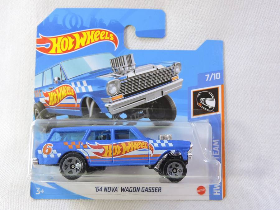 Hot Wheels CHEVY CHEVROLET Nova Wagon Gasser ( Blue HW )