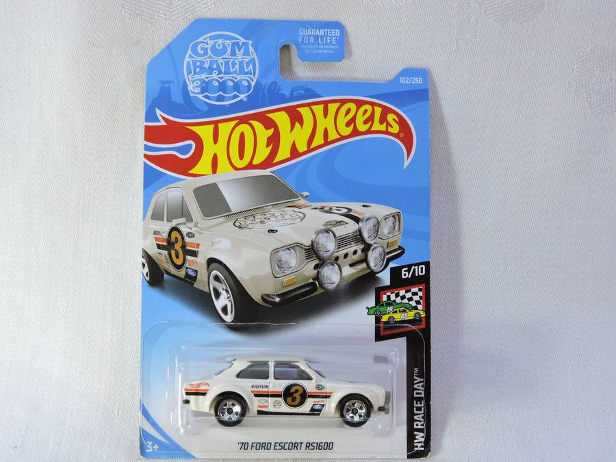 Hot Wheels FORD ESCORT RS1600  ( Whit Gum Ball 3000 ) Long card