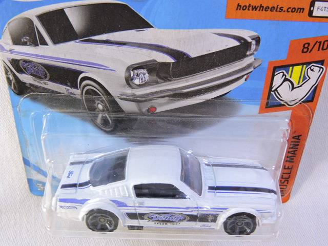 Hot Wheels FORD Mustang 2+2 Fastback ( White Black & Purple stripe )