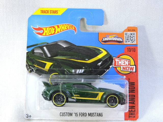 Hot Wheels FORD Mustang Custom ( Green Yellow stripe )