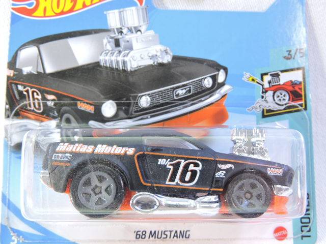 Hot Wheels FORD Mustang  ( Matt Black #16 ) Tooned