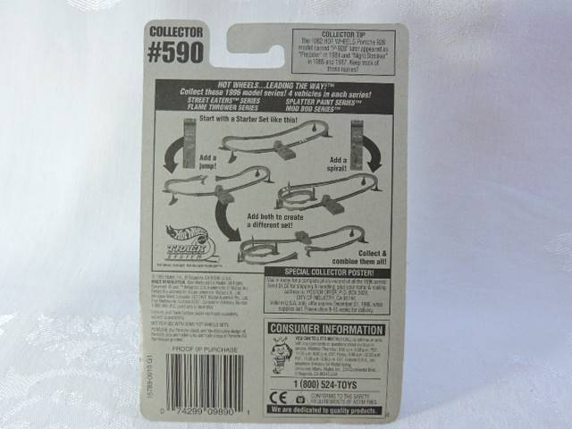 Hot Wheels PORSCHE 911 ( Full Metal. 1974 on Base Plate )  Long Card.