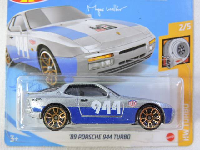 Hot Wheels PORSCHE 944 Turbo ( Silver/Blue #944 )