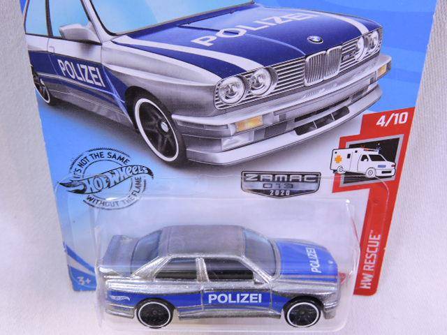 Hot wheels BMW M3 Boxie shape ( ZAMAC  Polizei )  Long Card