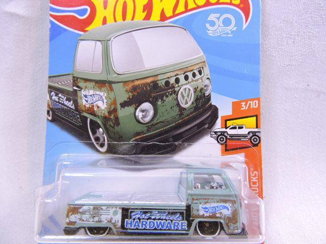 Hot wheels VOLKSWAGEN VW T2 Pickup Bakkie ( Green HARDWARE ) Long Card
