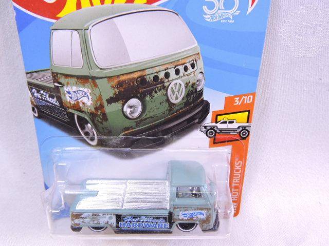 Hot wheels VOLKSWAGEN VW T2 Pickup Bakkie ( Green HARDWARE ) Long Card