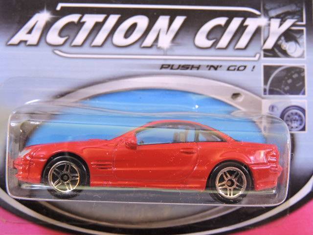Action City MERCEDES BENZ SL 500 ( Real Toy Red ) Like Hot Wheels