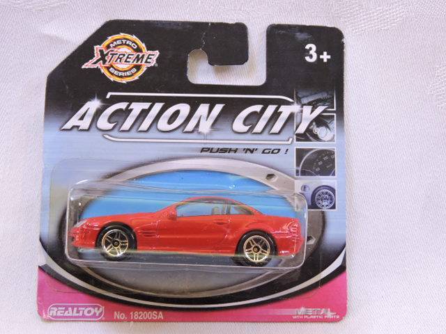 Action City MERCEDES BENZ SL 500 ( Real Toy Red ) Like Hot Wheels