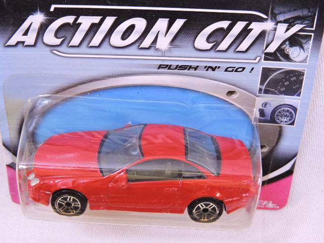 Action City MERCEDES BENZ SL 500 ( Real Toy Red ) Like Hot Wheels
