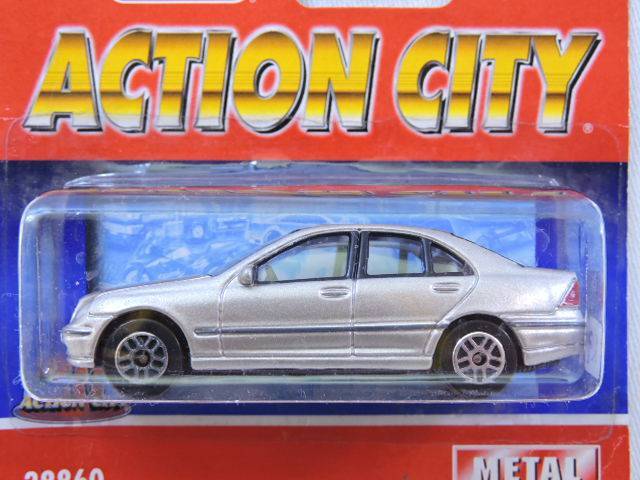 Action City MERCEDES BENZ C- Class ( Real Toy Silver ) Like Hot Wheels