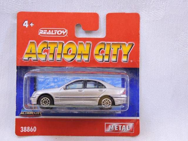Action City MERCEDES BENZ C- Class ( Real Toy Silver ) Like Hot Wheels