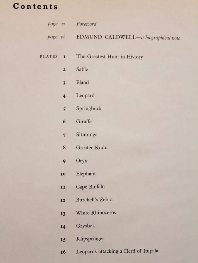 CALDWELL'S ANIMALS - WILLIAM FEHR (1962)