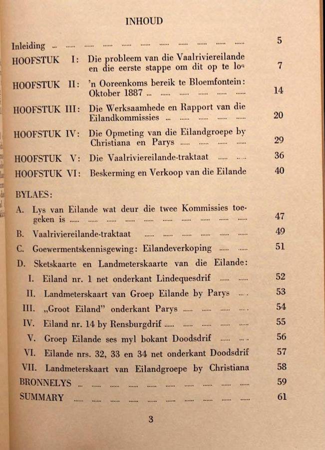 EILANDE IN DIE VAALRIVIER - P.C. GREY (1965)