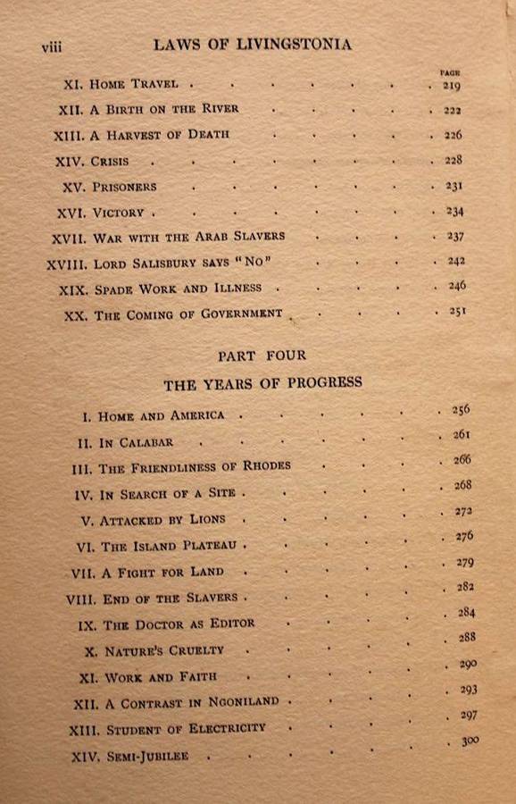 LAWS OF LIVINGSTONIA - W.P. LIVINGSTONE (1921)