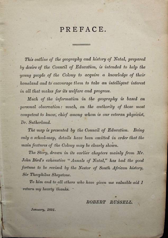 NATAL THE LAND AND ITS STORY by ROBERT RUSSELL (1891)