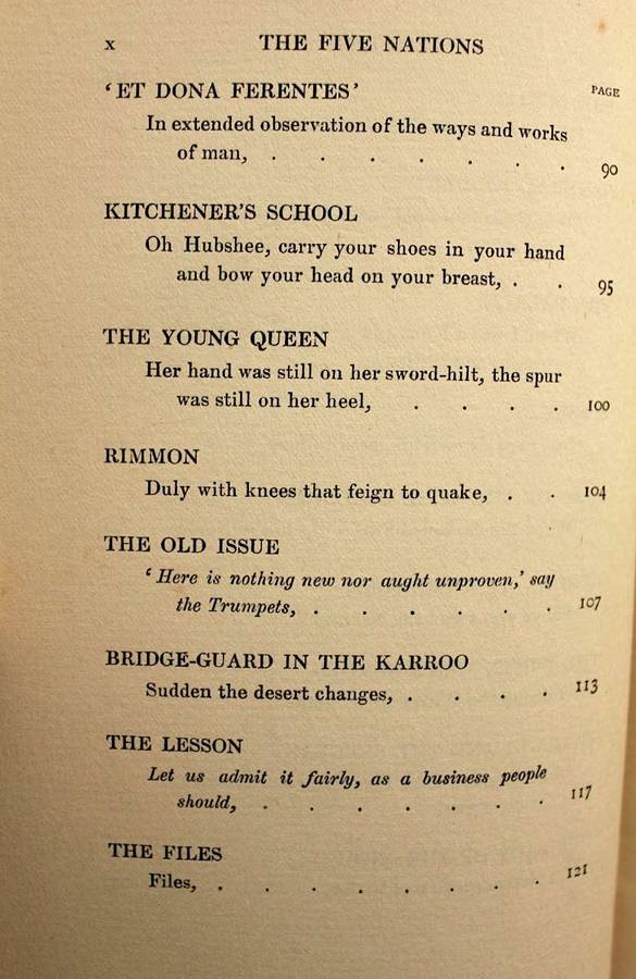 THE FIVE NATIONS by Rudyard Kipling (1903) - 1st ed.