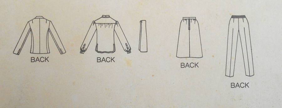 BUTTERICK 3325 JACKET-BLOUSE-SKIRT-PANTS SIZE 12 COMPLETE-UNCUT-F/FOLDED