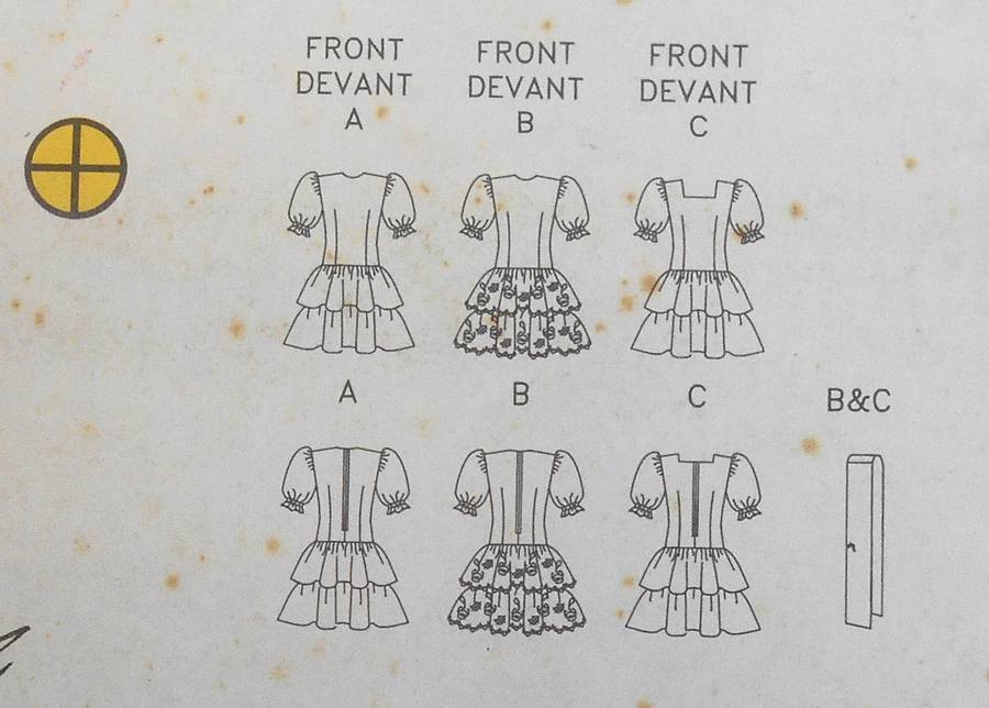BUTTERICK 3750 GIRLS DRESS SIZE 12-14 YEARS COMPLETE-UNCUT-F/FOLDED