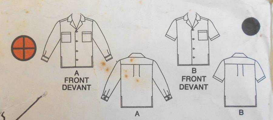 BUTTERICK 4315 MEN'S SHIRT SIZE L-XL (42-48) COMPLETE CUT TO L (42-44)