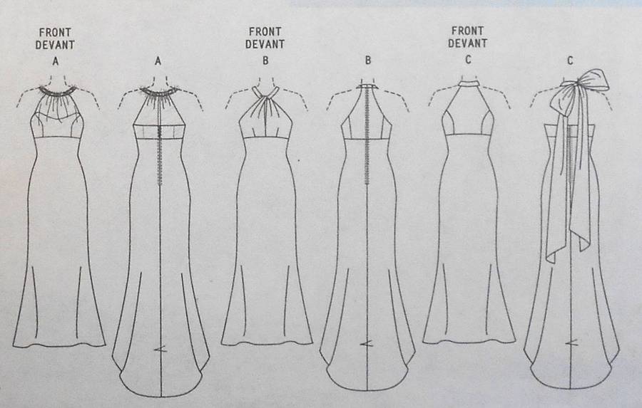 BUTTERICK B5182 LINED DRESSES WITH CLOSE FIT BODICE SIZE 14-16-18-20 CUT TO 20-NO KNOT 19 SUPPLIED