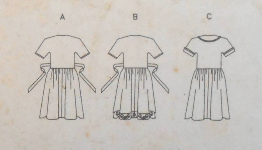 BUTTERICK 6257 GIRLS DRESS SIZE 7-8-10 YEARS-COMPLETE-CUT TO 10
