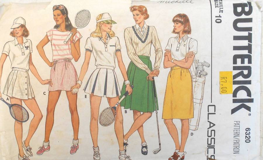 BUTTERICK 6320 SPORT SKIRTS & BLOOMERS SIZE  10-COMPLETE
