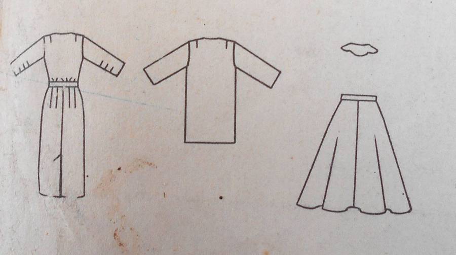 VINTAGE BUTTERICK 9937 BONUS BASIC DRESS SIZE 16 BUST 36 COMPLETE