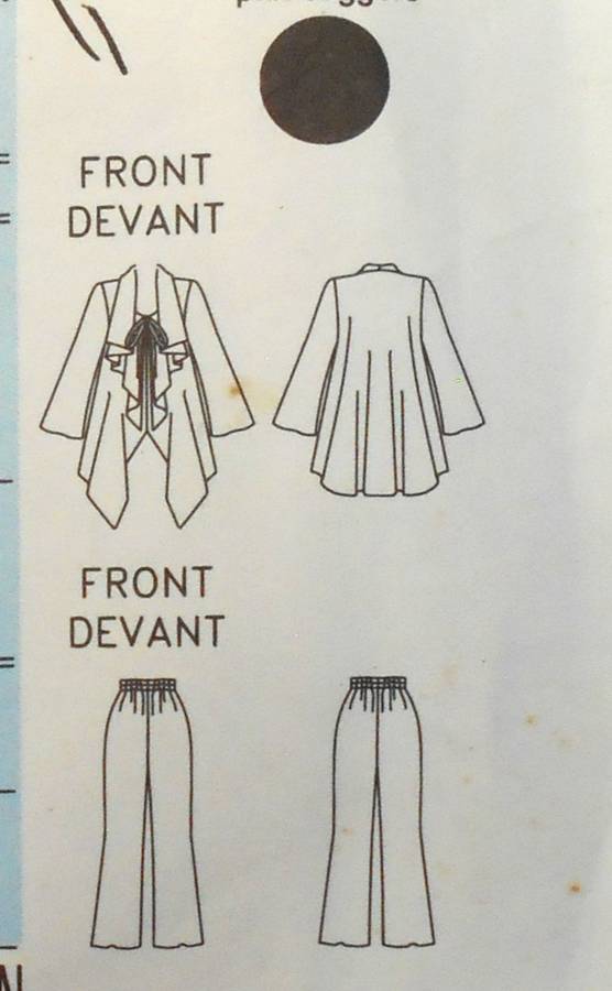 BUTTERICK 3192 VERY LOOSE-FITTING PULLOVER TOP & PANTS SIZE 14-16-18 COMPLETE-UNCUT-F/FOLDED