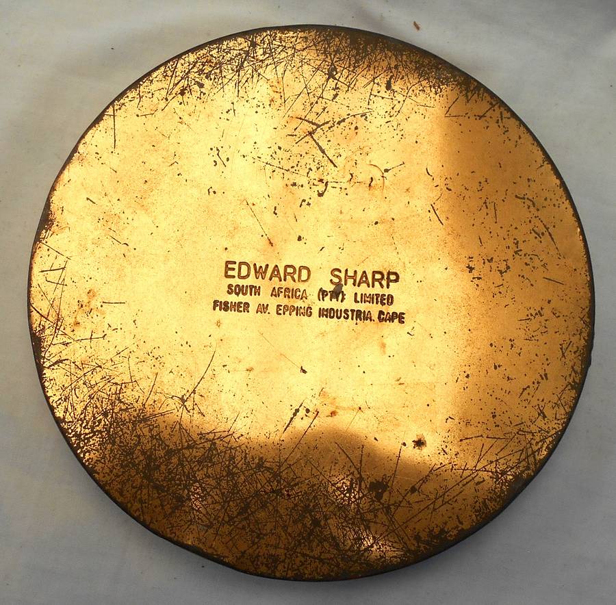 1961 SOUTH AFRICAN SPRINGBOK COIN ROUND TIN BY EDWARD SHARP