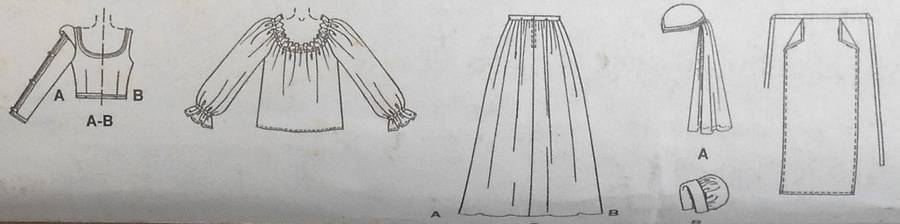 McCALLS COSTUMES 2793 ELIZABETHAN COSTUMES SIZE 12-14-16 COMPLETE-UNCUT-F/FOLDED