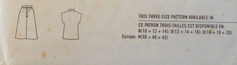 SIMPLICITY 5891 TWO PIECE DRESS SIZE 12-14-16 COMPLETE-UNCUT-F/FOLDED