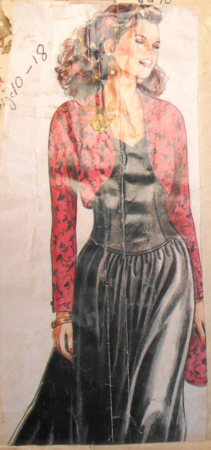 NEW LOOK 6490 WAIST DRESS & BOLERO SIZE 6-18 COMPLETE NO SEWING INSTRUCTIONS SUPPLIED