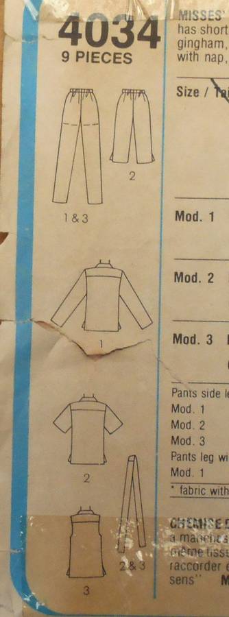 STYLE 4034 PJS IN 3 LENGTHS SIZE 18-20 COMPLETE