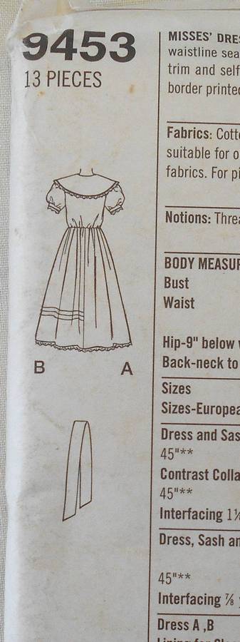 SIMPLICITY 9453 DRESS & SASH SIZE  10-16 COMPLETE-UNCUT-F/FOLDED