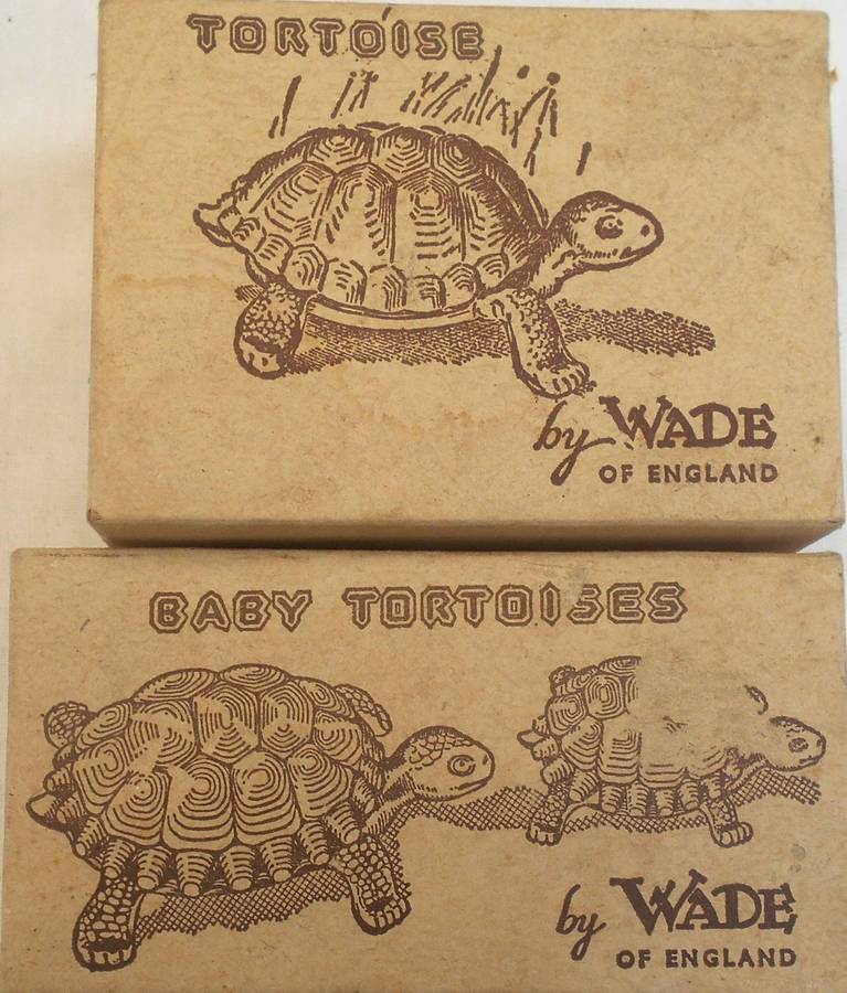 BOXED SETS OF WADE TORTOISES - LIDDED TORTOISE-MUM TORTOISE & BABY plus WHIMSIE TORTOISE