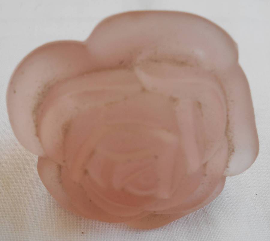 Rose colour & shaped MINIATURE PERFUME BOTTLE