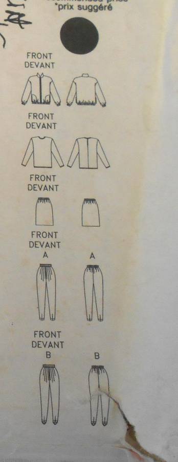 BUTTERICK 5576 JACKET-TOP-SKIRT-PANTS SIZE 12-14-16 NO SKIRT SUPPLIED CUT TO 16