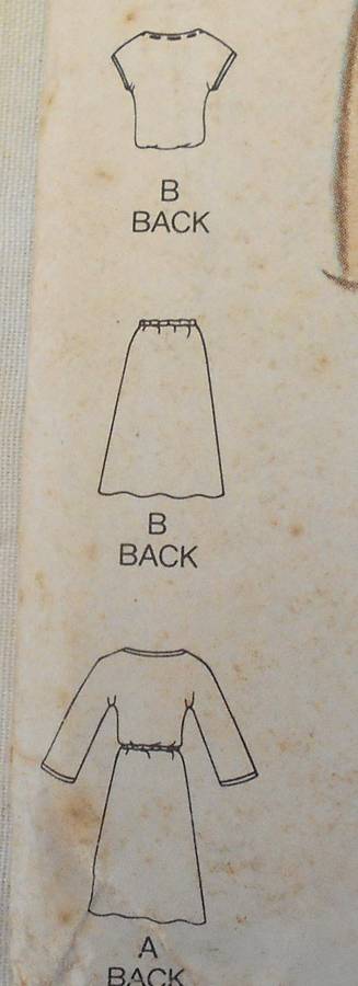 BUTTERICK 5878 DRESS-TOP-SKIRT SIZE 6-8 COMPLETE