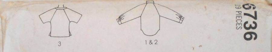 SIMPLICITY 6736 RAGLAN SLEEVE SHIRT SIZE 18 COMPLETE